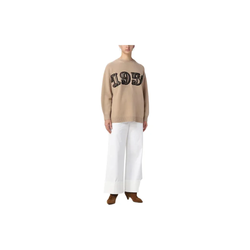 Max Mara 1951 Motif Embroidered Roundneck Sweater-2