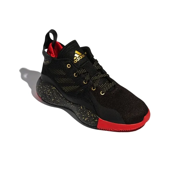 Adidas D Rose 773 J Slip Resistant Cushioning Wear Resistant Low Top Basketball Shoes Black Red 2020 Edition Teenagers-2