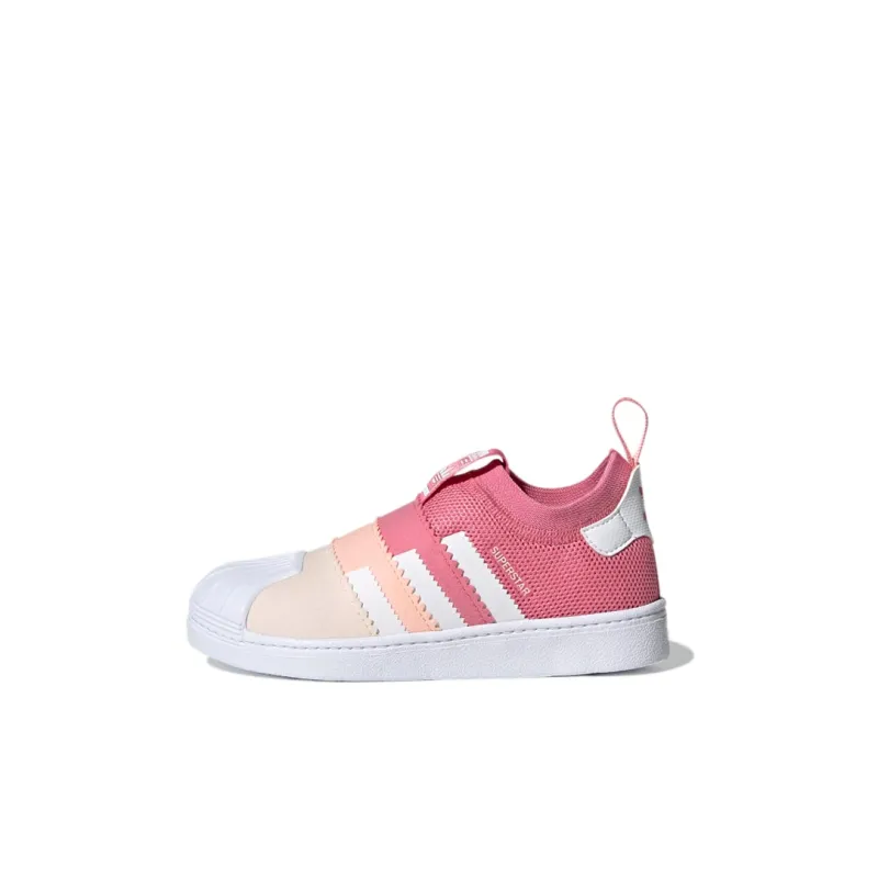 Adidas Originals SUPERSTAR 360 2.0 Low-Top Kids' Skateboarding Shoes Peach Pink Children Aged 3-7 Years Old-0