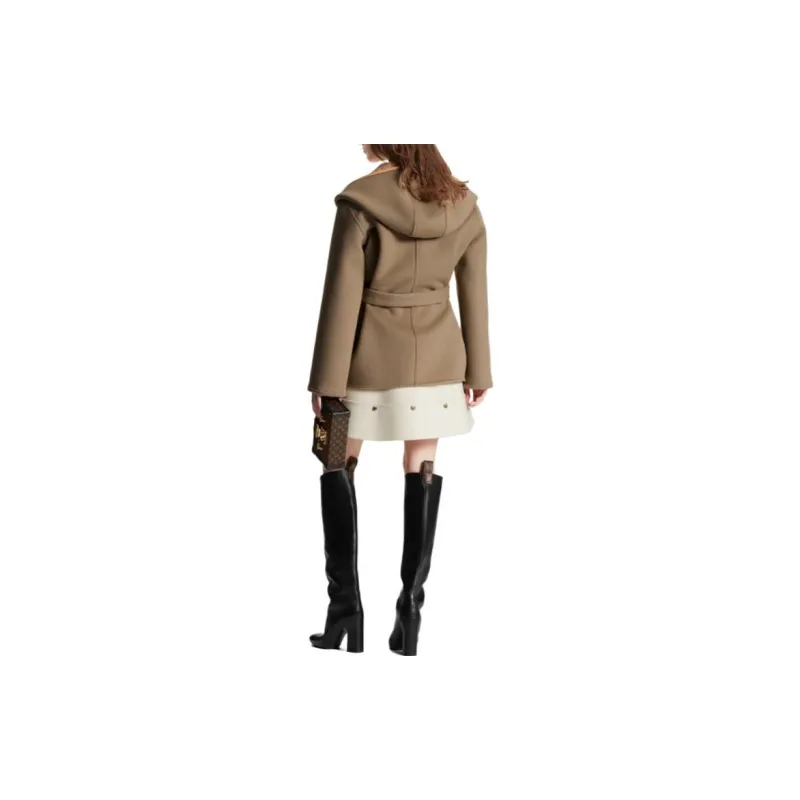 LOUIS VUITTON 1ABT6Z 3D Monogram Double Breasted Wrap Coat-2