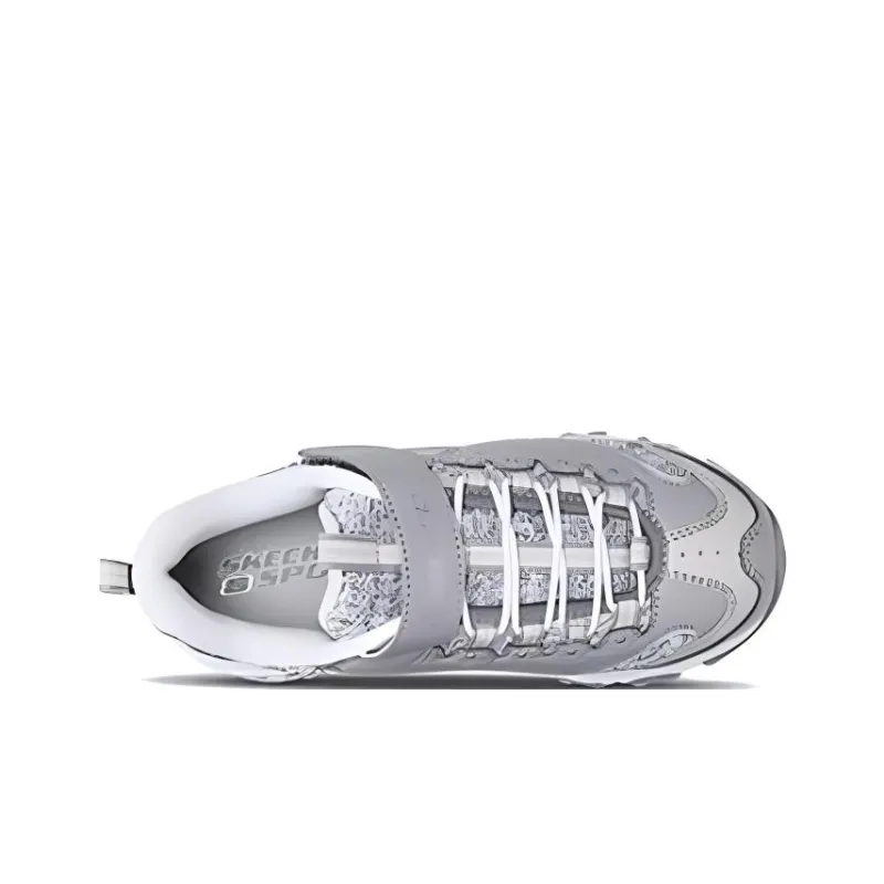 Skechers D'LITES Series Abrasion Resistant Slip Resistant Shock Absorbers Kids Lifestyle Shoes Gray Teenagers-2