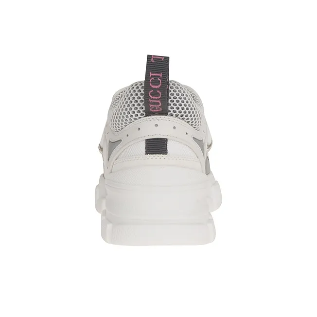 GUCCI Flashtrek Slip-Resistant Cushioning Wear-Resistant Breathable Low-Top Kids Lifestyle Shoes White Kids'-3