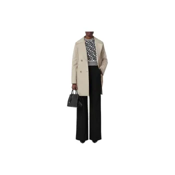 Burberry Velvet Jackets Women's Ivory White