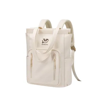 V.NINE Fabric Backpack Large Size Women's Sea Salt Milk White/Obsidian Black