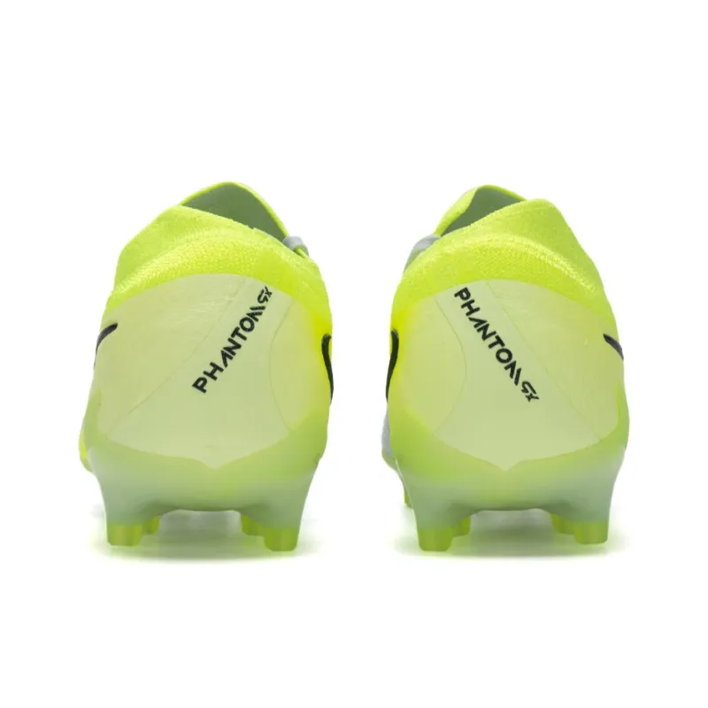 Nike Phantom GX 2 Elite AG Rubber Short Studs Artificial Ground Soccer Shoes Men's Gray Yellow-2