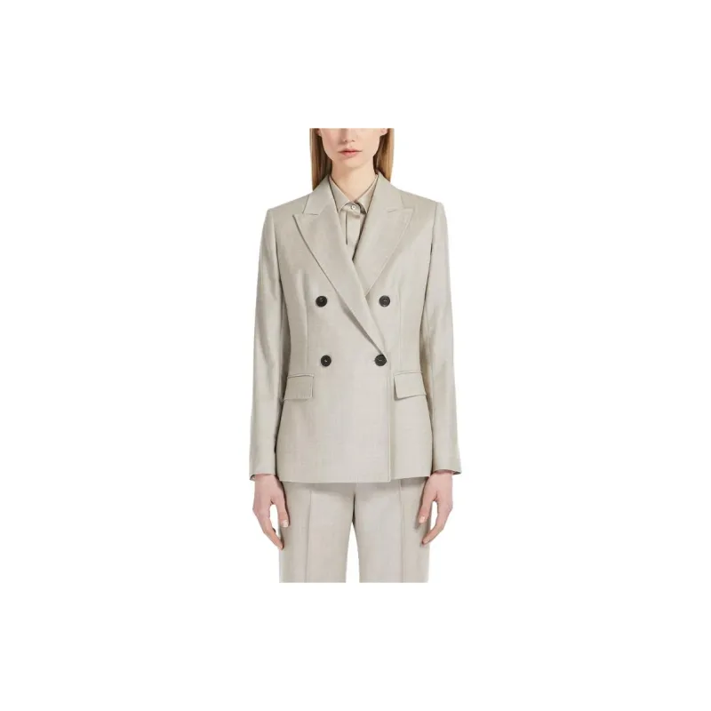 MaxMara Studio Business Suits Coats Women's Beige-2