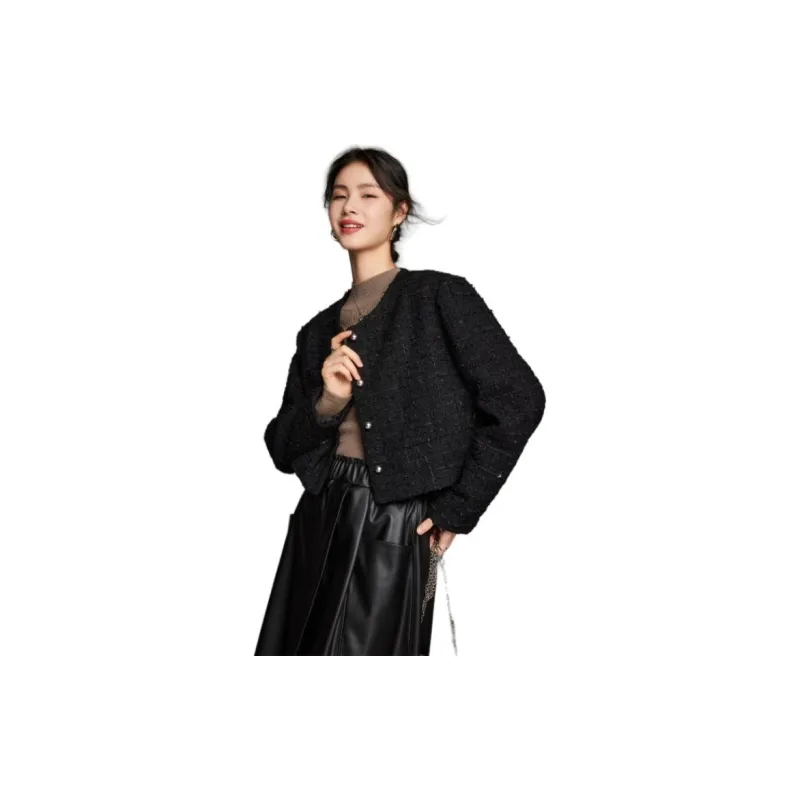 CHUMIAN Cropped Coats Women's-4