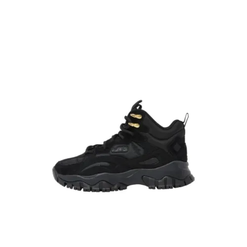 FILA KIDS Anti Slip Wear Resistant High Top Kids Lifestyle Shoes Black Kids'