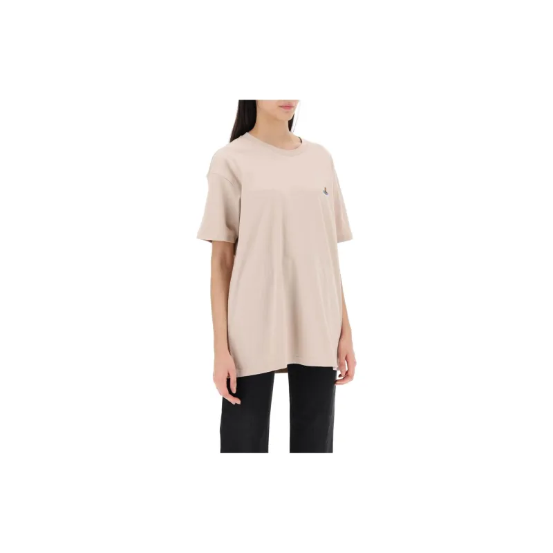 Vivienne Westwood Logo Embroidered Crewneck T Shirt-2