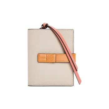 LOEWE Grained Calfskin Wallet Women's Light Oat With Honey