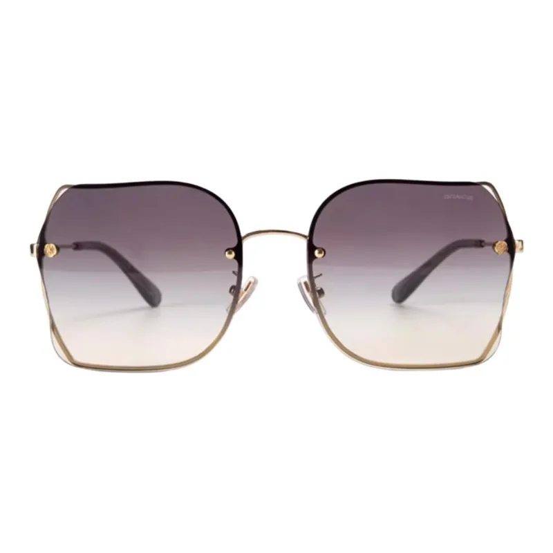 COACH Alloy Square Sunglasses Unisex Gold-1