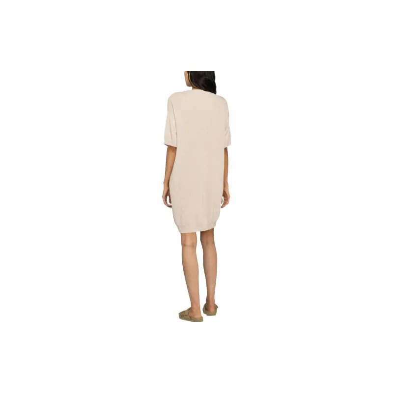 Brunello Cucinelli Short Sleeved Dresses Women's Beige-2