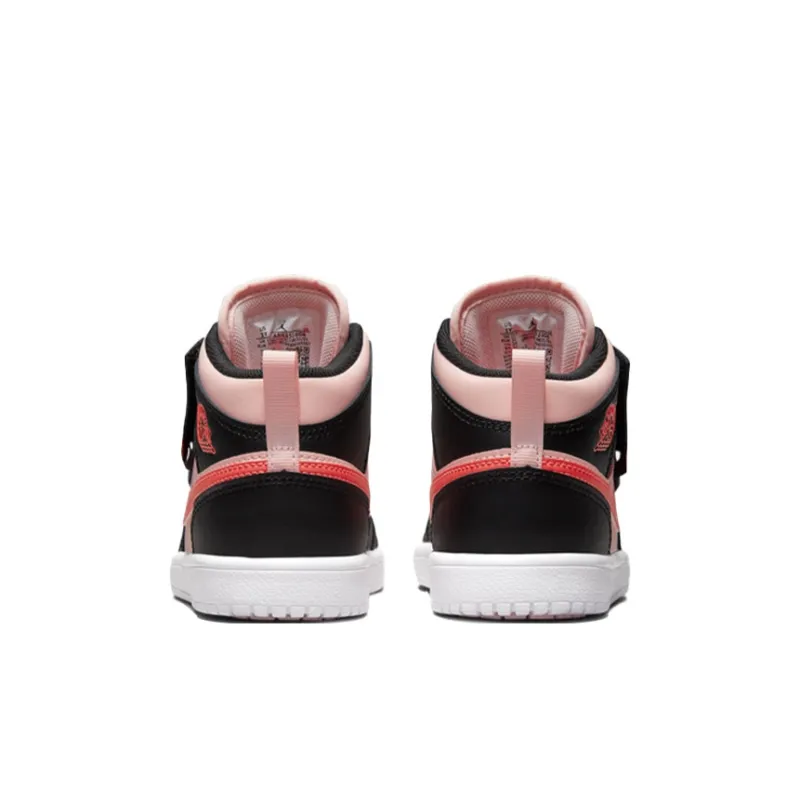 Air Jordan 1 Mid Black Pink Crimson-4