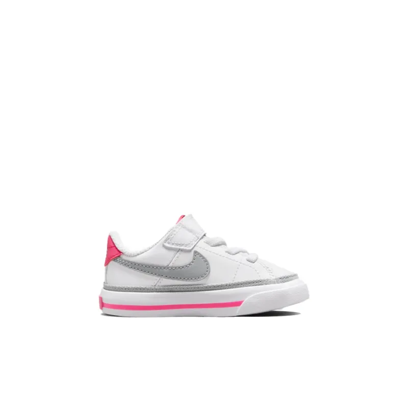 Nike Court Legacy Low Top Toddler Shoes White Pink Infant And Toddler-1