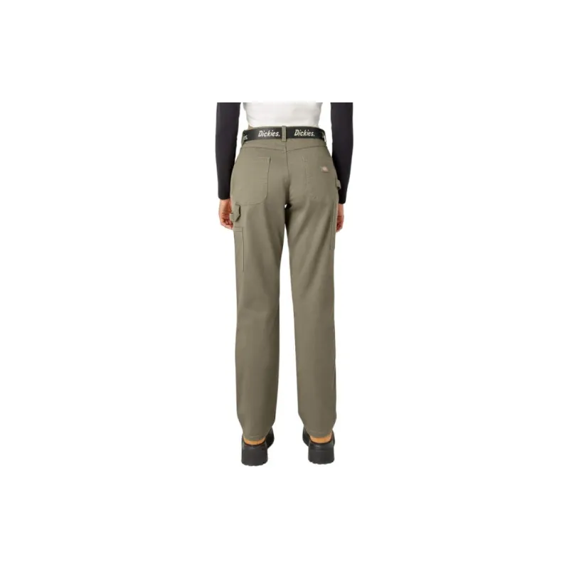 Dickies Relaxed Fit Carpenter Pants Cargo Pants Women's Green-2