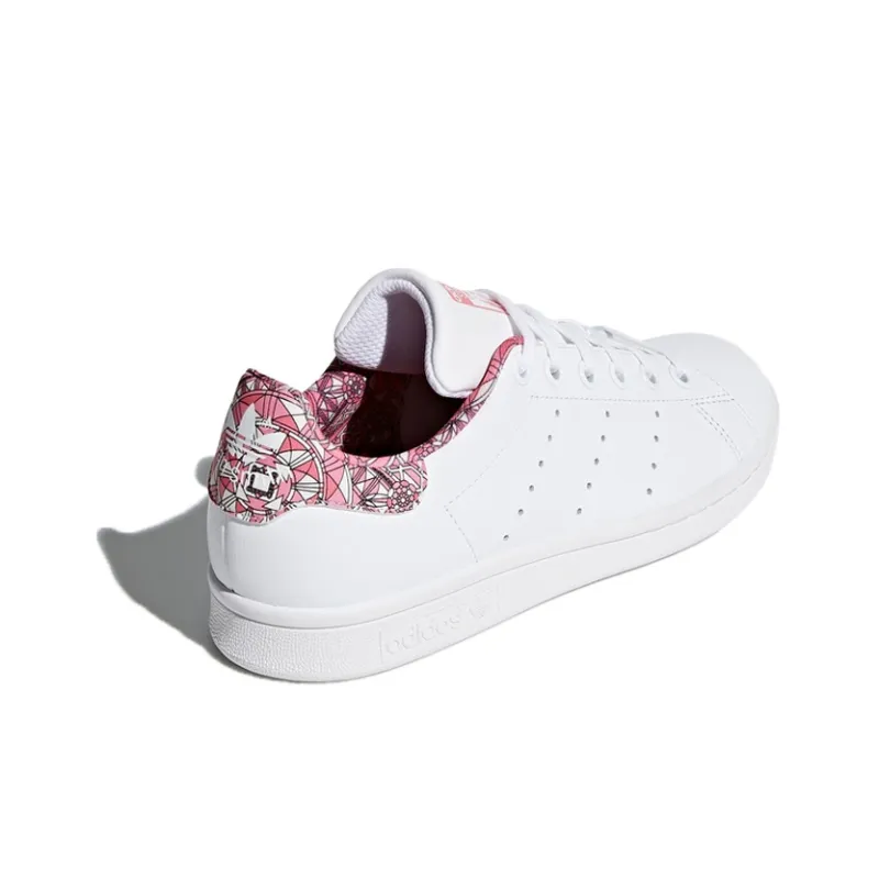 Adidas Originals J Low Top Kids' Skateboarding Shoes White Pink Teenagers-3