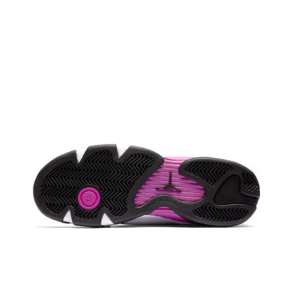 Jordan 14 Retro Fuchsia Flash Black Toe GS US 3.5Y