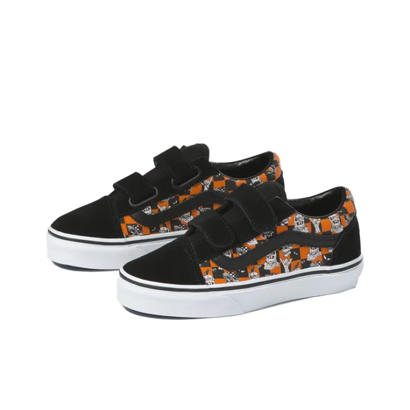 Vans Old Skool Low-Top Kids' Skateboarding Shoes Black Yellow Teenagers-2