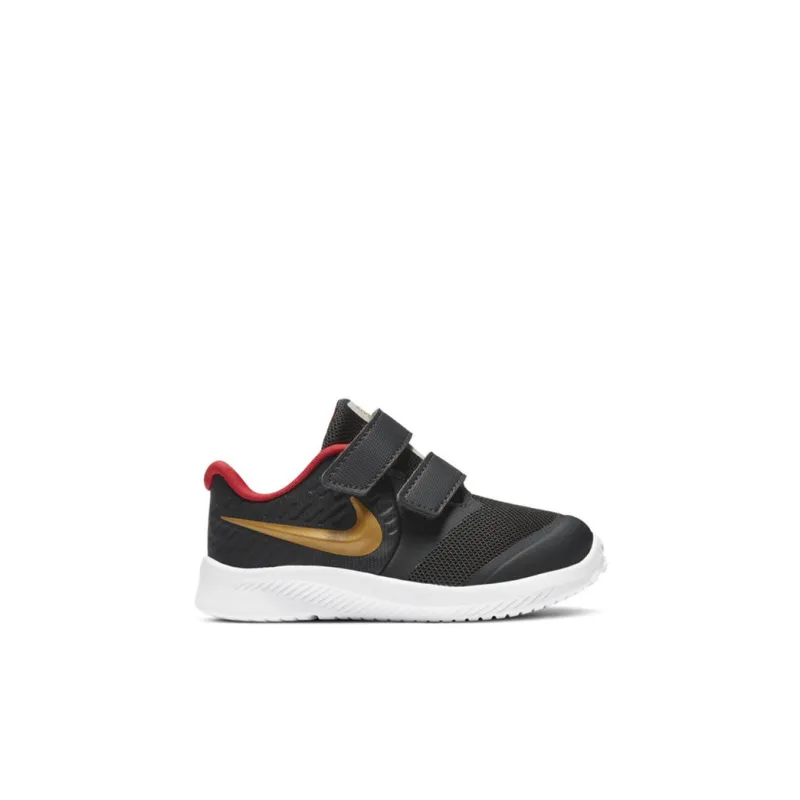 Nike Star Runner 2 Slip Resistant Shock Absorbers Low Top Toddler Shoes Black Gold Red Infant And Toddler-1