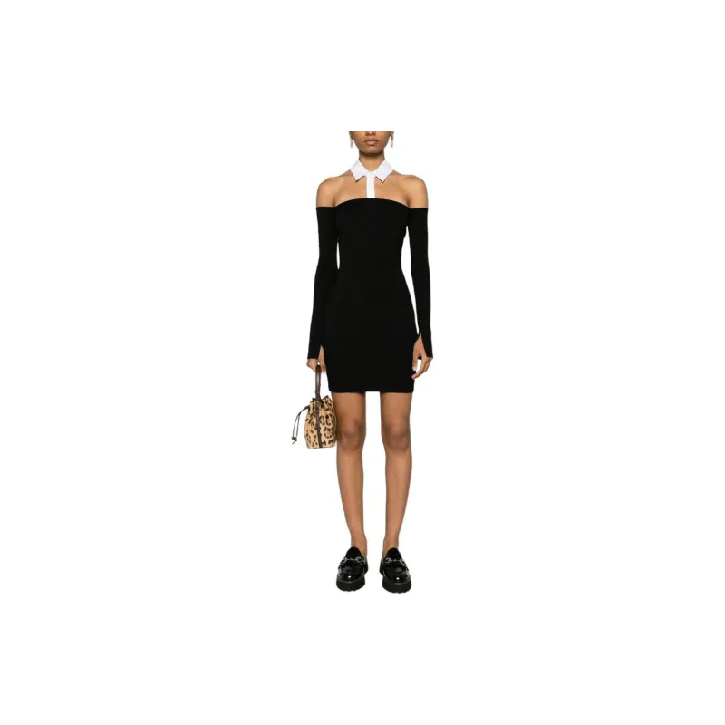 Patrizia Pepe Detachable-collar Sheath Mini Dress-1