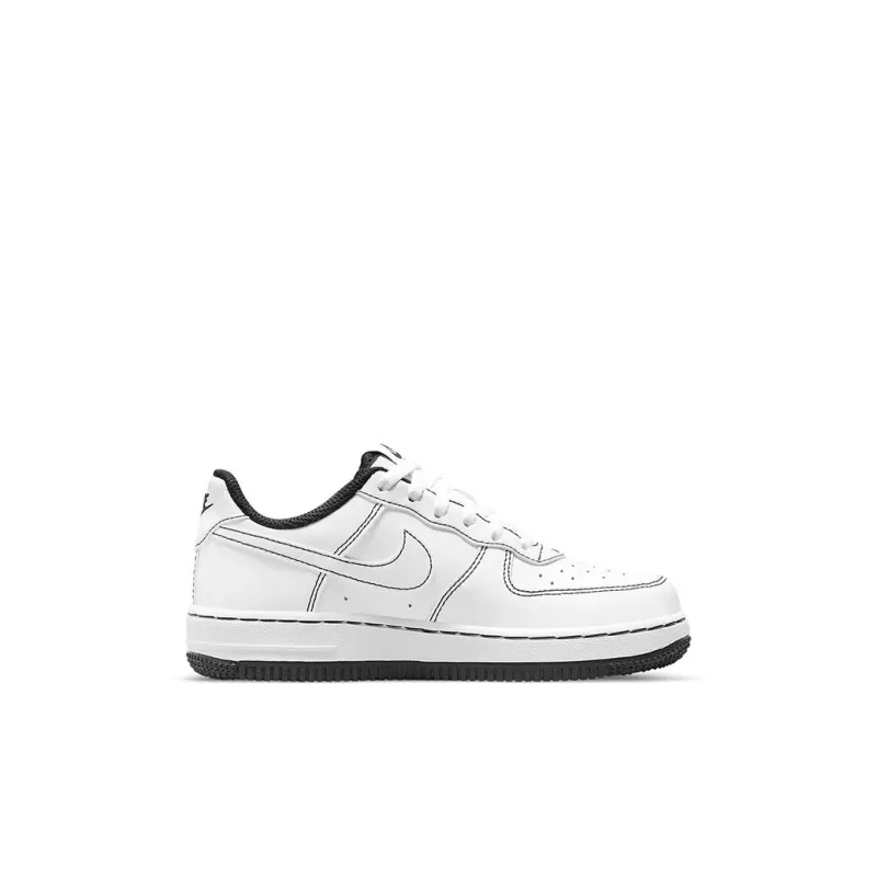 Nike Air Force 1 Low White Black Contrast Stitch PS-1