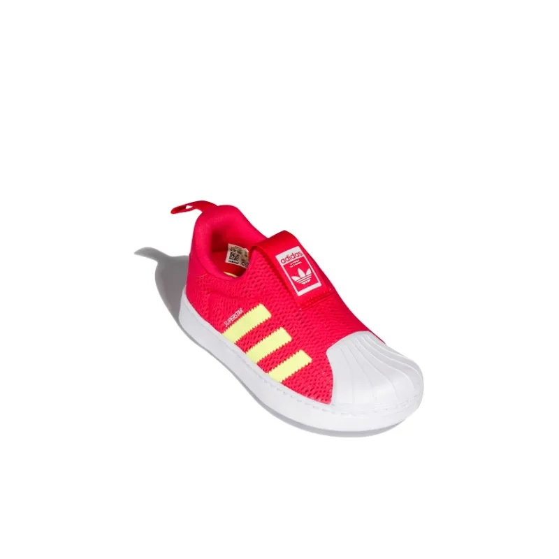 Adidas Originals Superstar Series 360 I Slip Resistant Low Top Toddler Shoes Red Yellow White Infant And Toddler-2