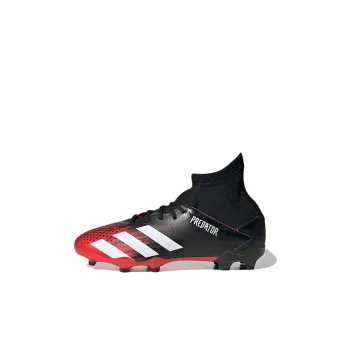 Adidas Predator 20.3 Abrasion Resistant Mid Top Kids' Soccer Shoes Black Red Kids'