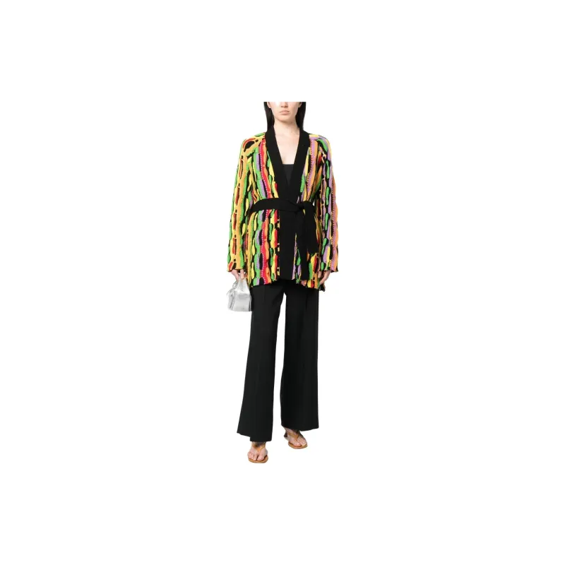 MSGM Belted Waist Knitted Coat-2