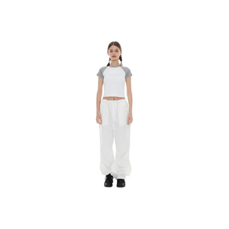 TAXIPHONE Raglan Sleeve T Shirt Women's White-1