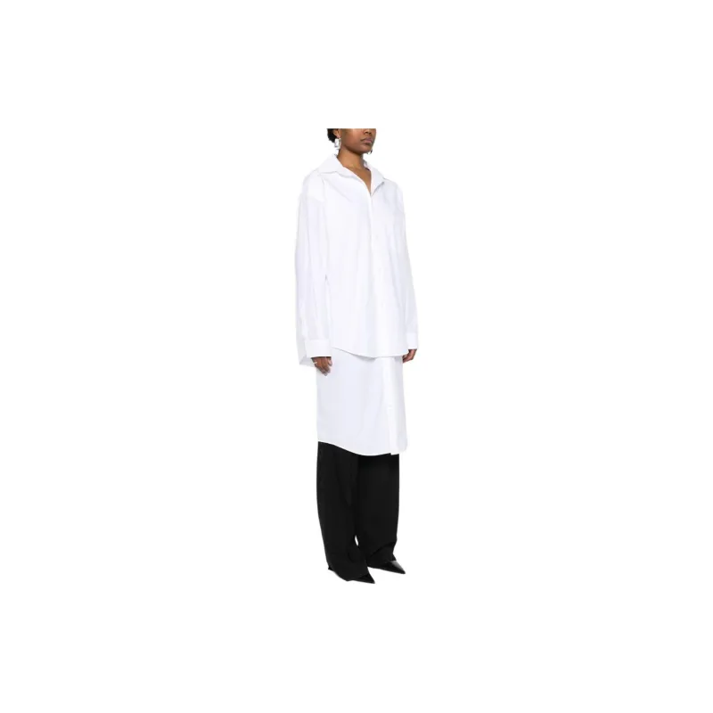 Balenciaga Embroidered logo Layered Shirt Dress-2