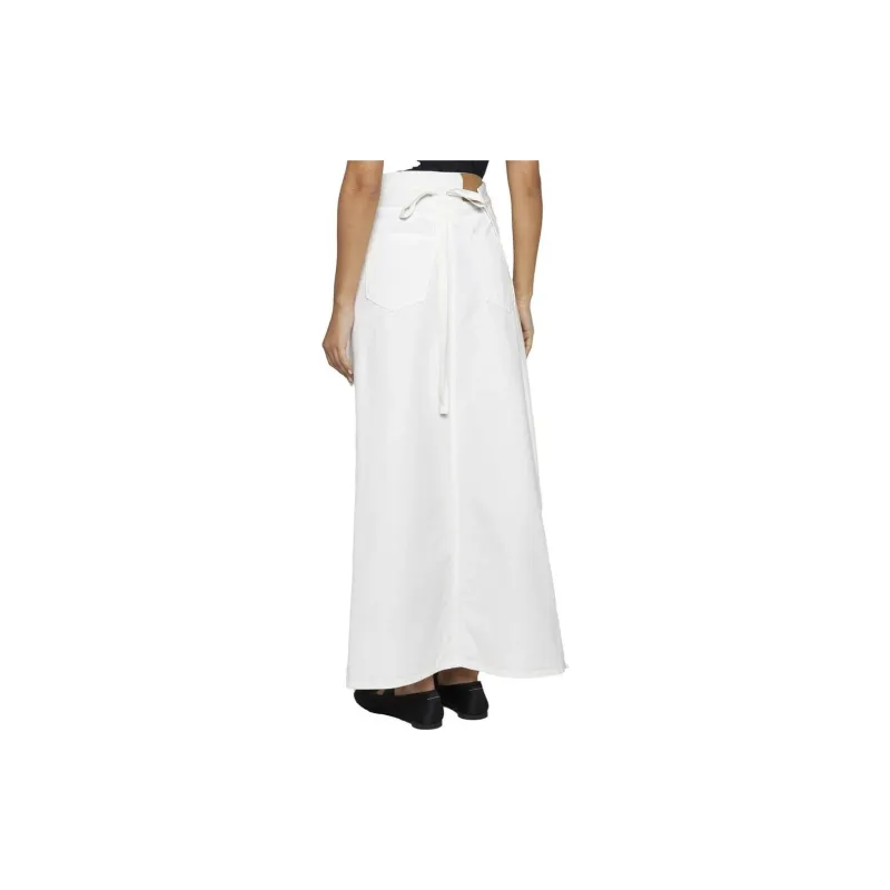 MM6 Maison Margiela Casual Long Skirts Women's White-2