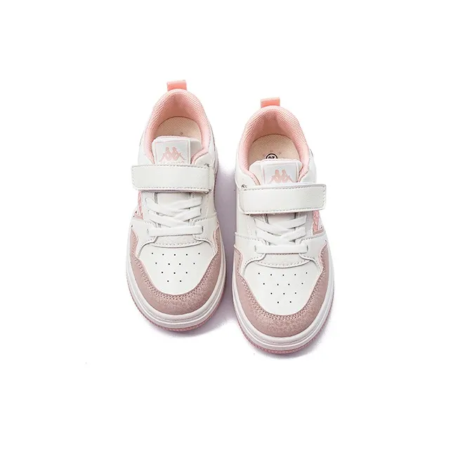 Kappa Slip Resistant Cushioning Wear Resistant Lightweight Low Top Kids' Skateboarding Shoes Beige White Pink Kids'-3