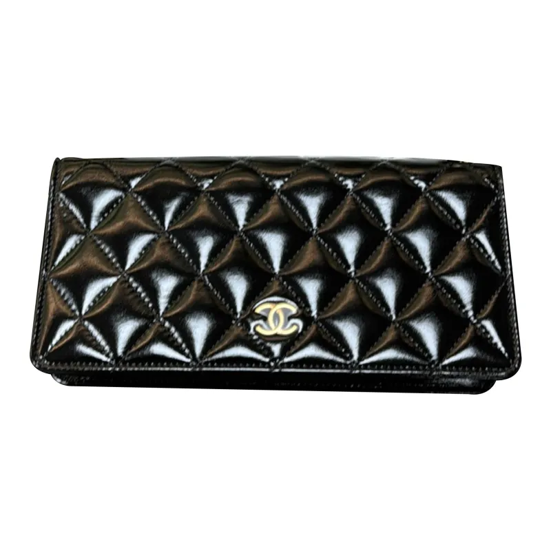 CHANEL WOC Lambskin Crossbody Bag Shoulder Bag Mini Women's Black-0