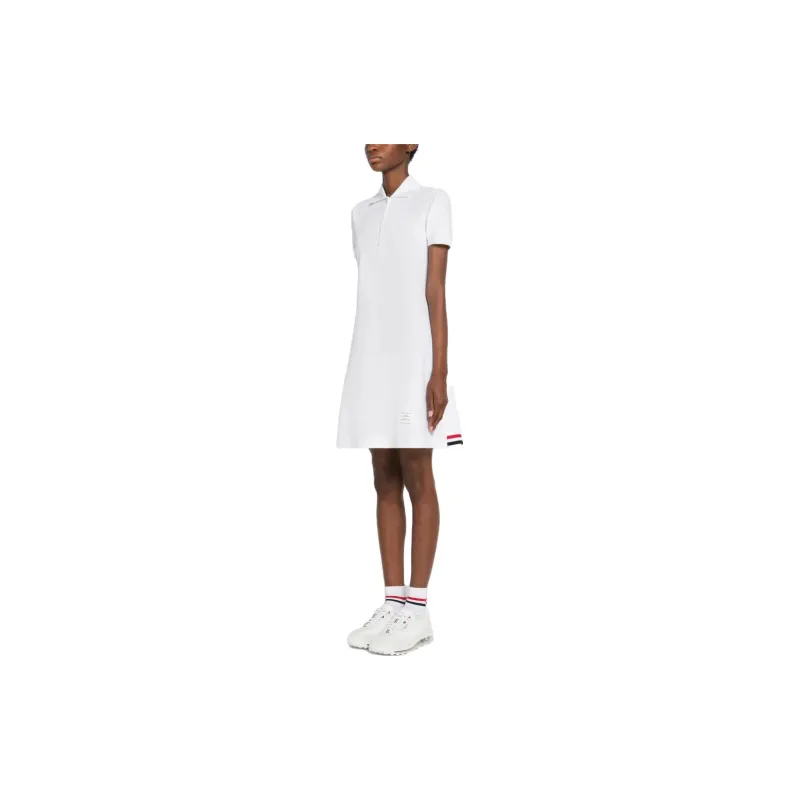 THOM BROWNE Short Sleeved Dresses Women's White-3