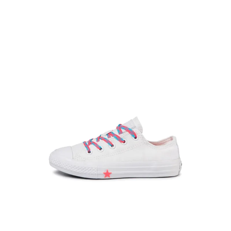 Converse All Star Series Low-Top Skateboard Shoes White Children Aged 3-7 Years Old-0