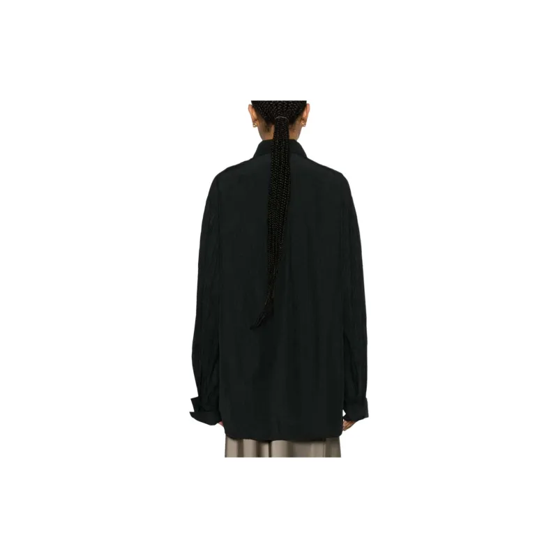 NANUSHKA Nele Pleated sleeves Poplin Shirt-3