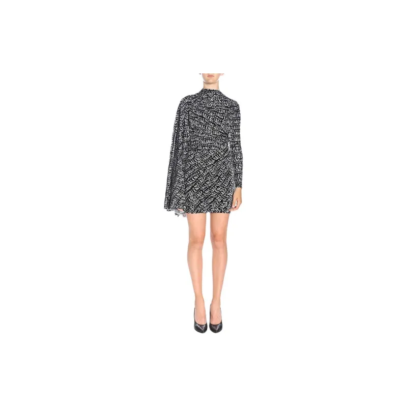 Balenciaga Long Sleeved Dresses Women's Black-1