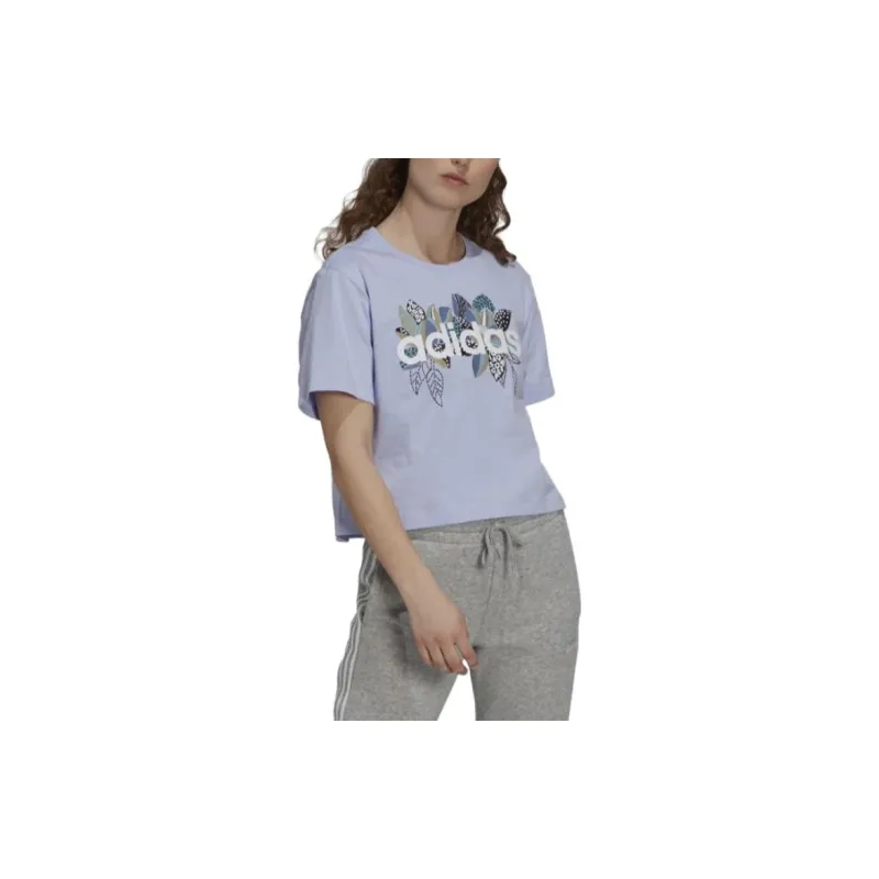 Adidas Crop Tops Women's Purple-1