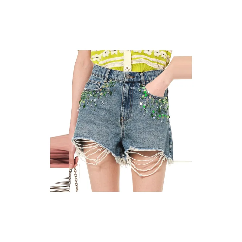 D'zzit Denim Shorts Women's Blue-4