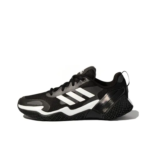 Adidas 4Uture Rnr J Breathable Low-Top Kids' Running Shoes Black White Teenagers