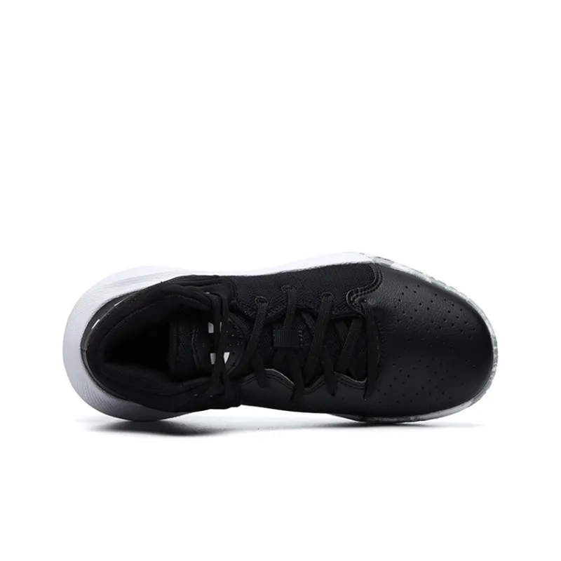Under Armour Jet '21 Anti Slip Wear Resistant Mid Top Children's Basketball Shoes Black Teenagers-2