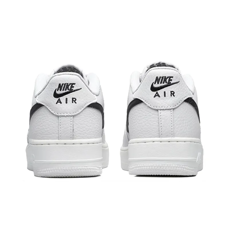 Nike Air Force 1 Slip Resistant Lightweight Cushioning Low Top Kids' Skateboarding Shoes Black Gray Teenagers-3