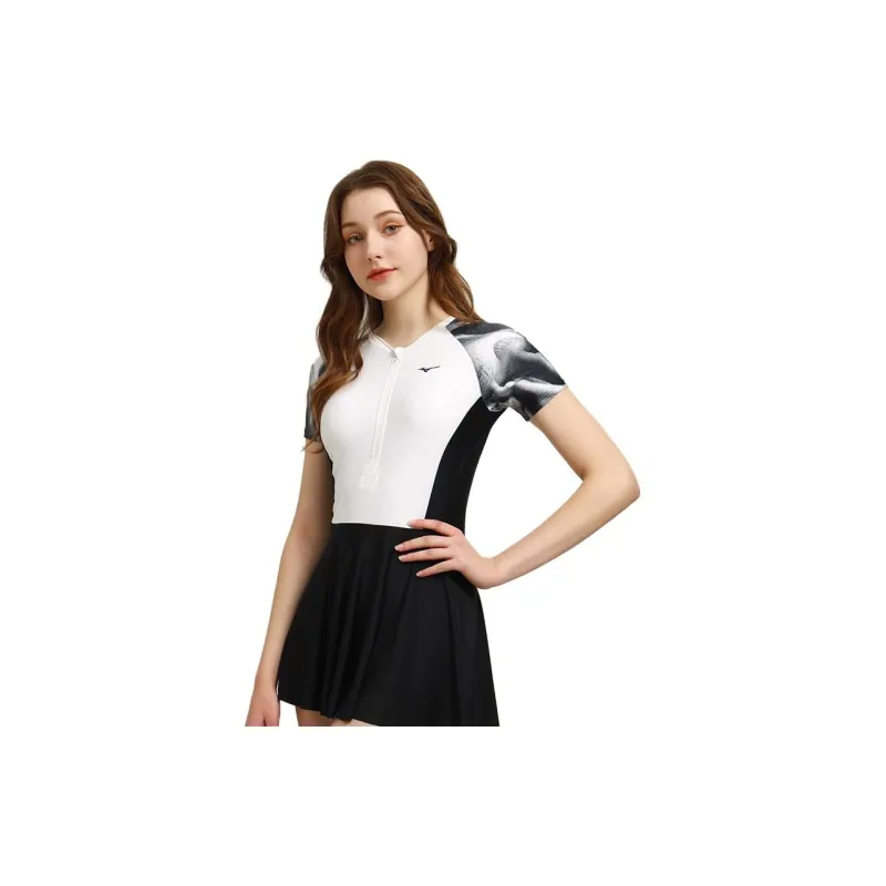 Mizuno One Piece Swimsuits Women's N2CA1304 Black White-2