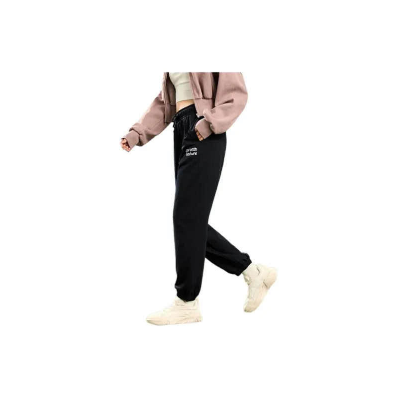 XTEP Knitted Sweatpants Women's Jet Black-3