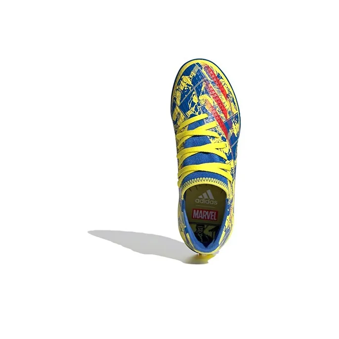 Adidas X GHOSTED Abrasion Resistant Breathable Low Top Kids' Soccer Shoes Blue Yellow Red Kids'-3