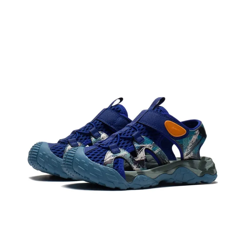 LiNing Trekking Sports Sandals Purple Blue Teenagers-2