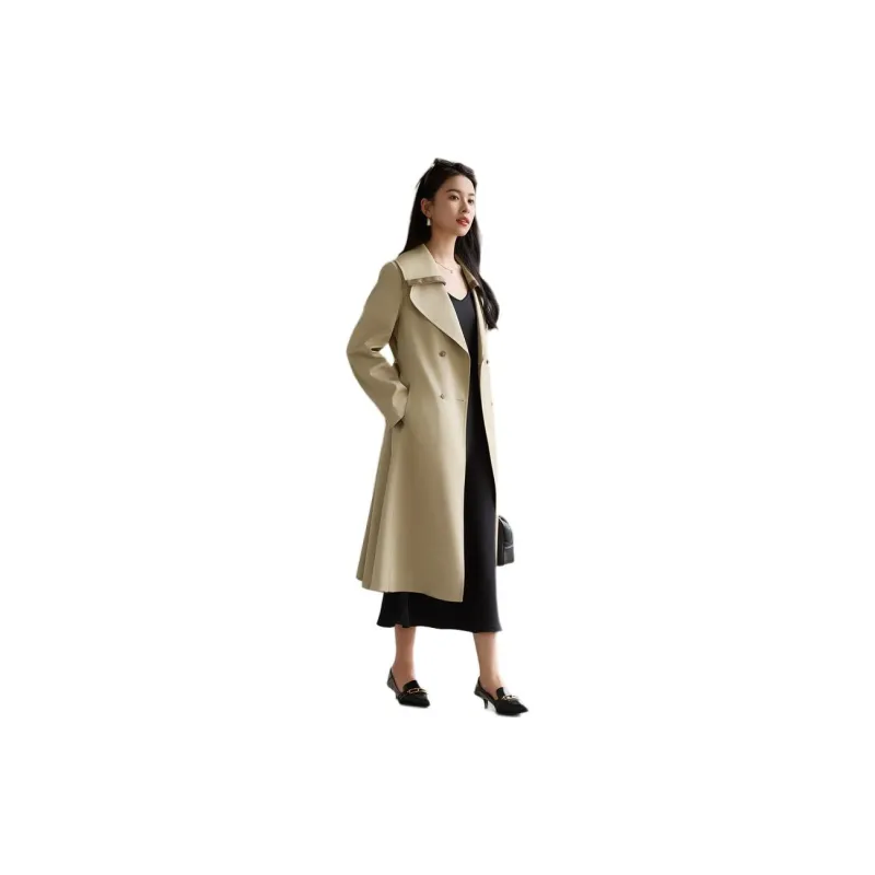 Yi Mengyuan Mid Length Trench Coat Women's-7