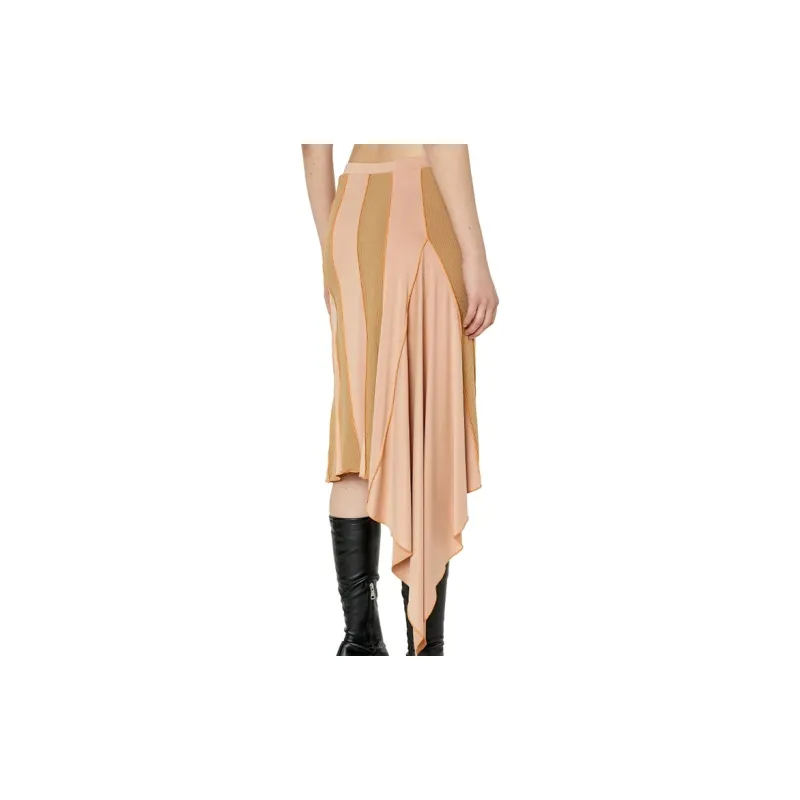 DIESEL Casual Long Skirts Women's Dusty Pink-3