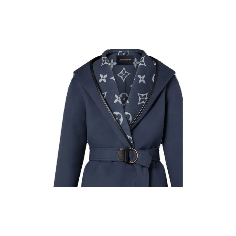 LOUIS VUITTON Signature Short Hooded Wrap Coat-2