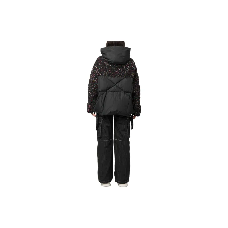 KHRISJOY Puff Khris Tweed Zip-Up Down Jacket-2